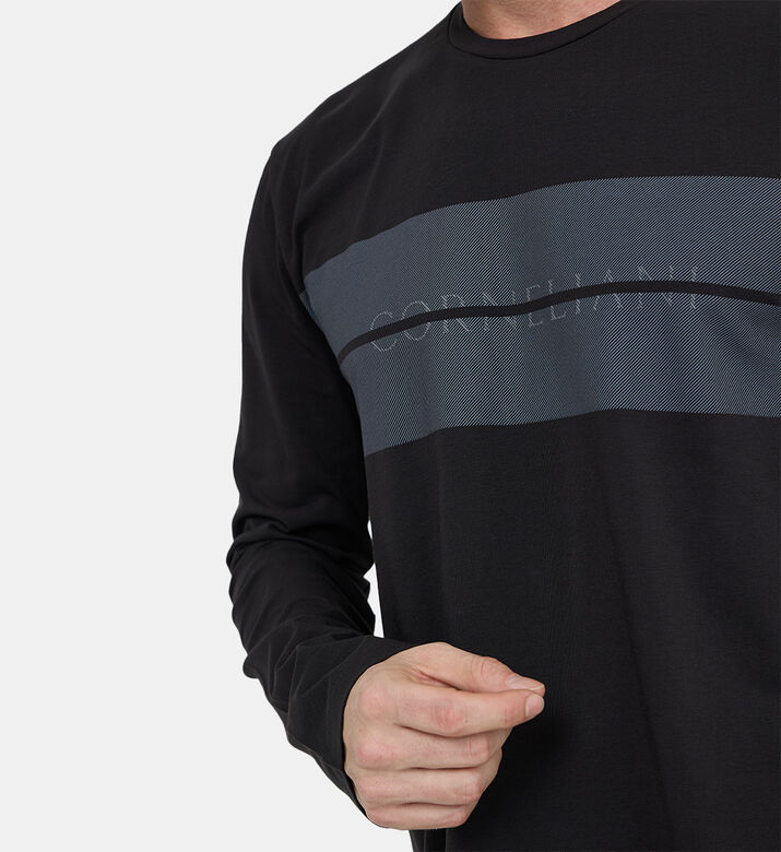 تيشيرت قطن بخطوط متباينة