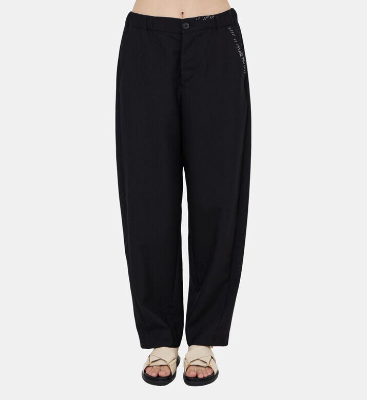 Marni Logo-embroidered High-waist Pants, Model View