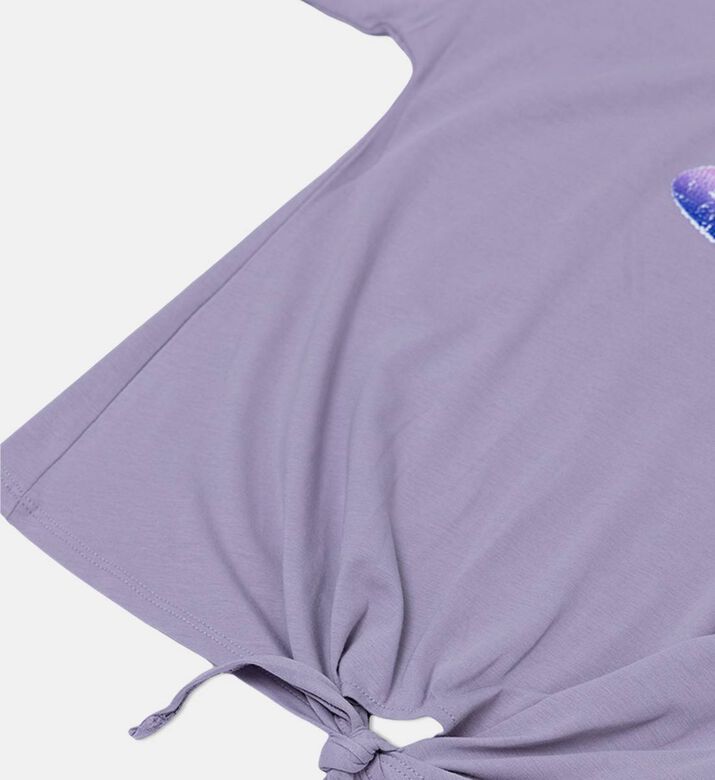Cotton Logo-print Hem Tie T-shirt