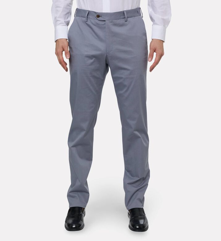 Corneliani Tailored Stretch Trousers, Blue, 54, Model View