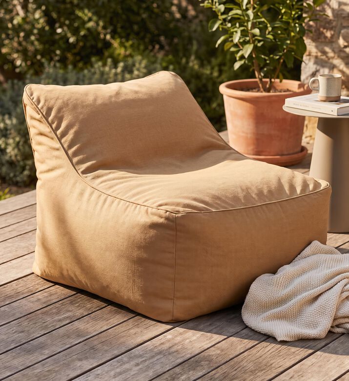 Home Deco and More Stay Comfy Bag Chair, Yellow, 100x82x66-cm, Packshot View