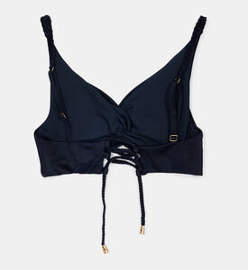 قطعة بيكيني علوية مضفرة بعقدة أمامية من Lua