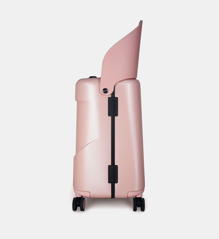 حقيبة سفر محمولة بلون ذهبي معدني