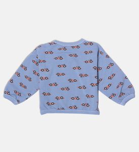 Bobo Choses All-over Car Pattern Snap Buttons Sweatshirt, Packshot View