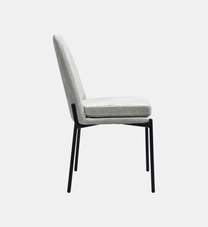 Home Deco and More Sky Plywood Steel Dining Chair, Grey, Packshot View