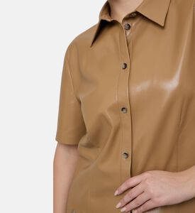 Nanushka Leather Short-sleeve Shirt, Model View
