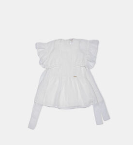 فستان بأكمام مكشكشة واسع