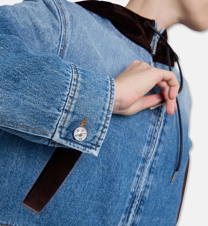 Marni Contrast Hood Cropped Jacket, Model View