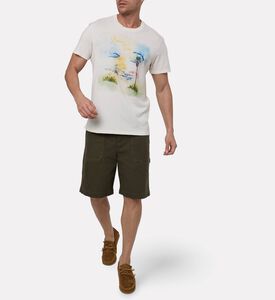 Marant Homme Summer-print Straight-cut T-shirt, Model View