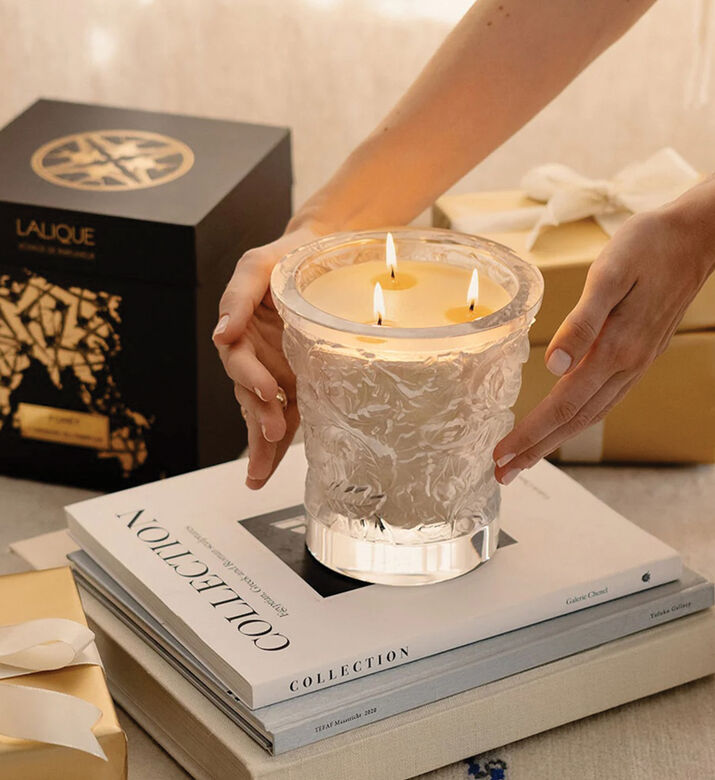 Lalique Cndle Vase 750g Foret, Packshot View