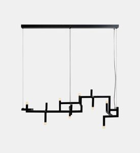 Versmissen Elements Stainless Steel 8-bulbs Lamp, Black, Packshot View
