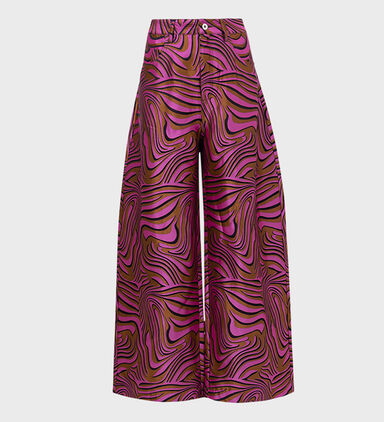 Zebra Brocade Boyfriend Trousers