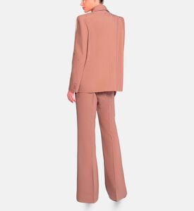 Michael Cinco Rhinestone-embellished Long-sleeve Blazer, Light-brown, M, Model View