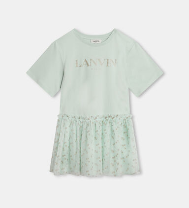Cotton Floral-print Flared Dress