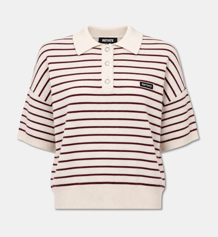 Rotate Slinky Polo Collar Top, Packshot View