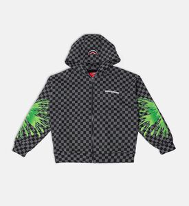 Splatter Bunny Over Full-zip Hoodie