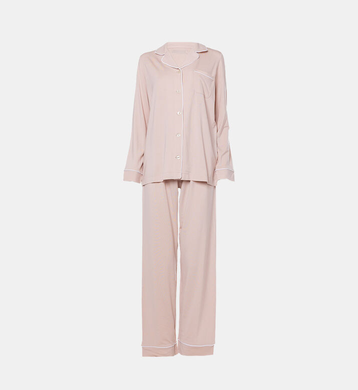 Button Closure Long-sleeve Pajama