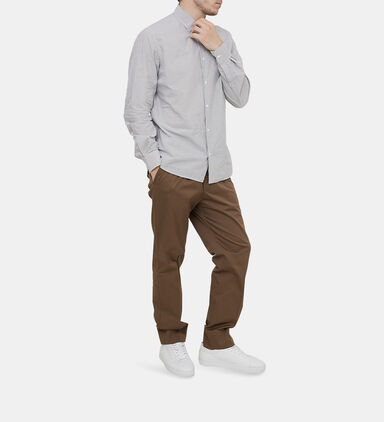 Striped Cotton Collar Shirt