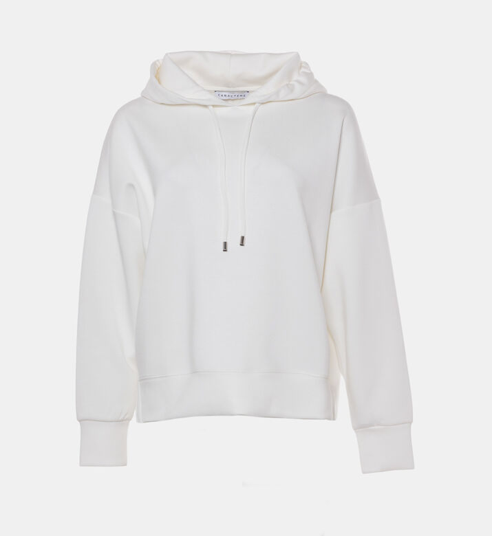 Cotton Drawstring Hood Sweatshirt
