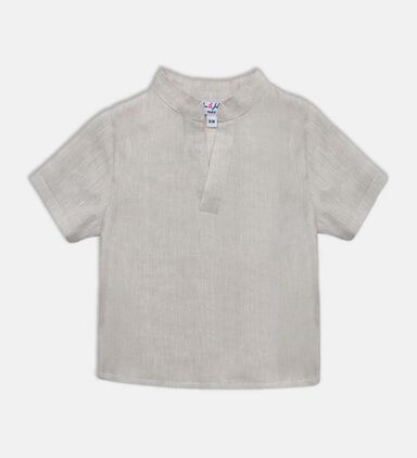 Dev Linen Open Neck Shirt