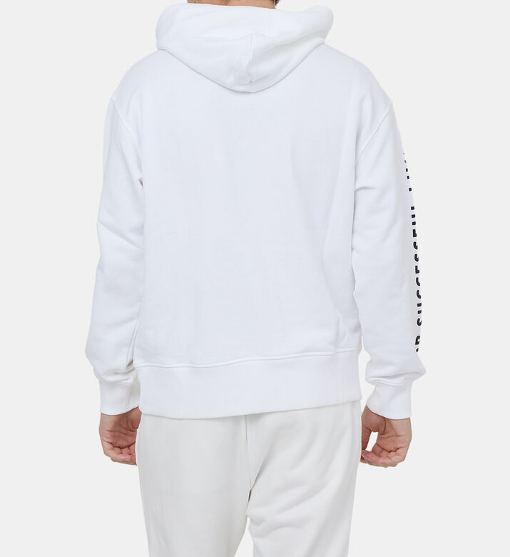 سترة قطنية بغطاء رأس بطبعة غرافيك