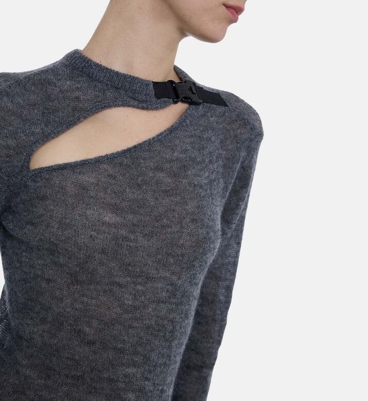 Cut-out Buckle Sweater