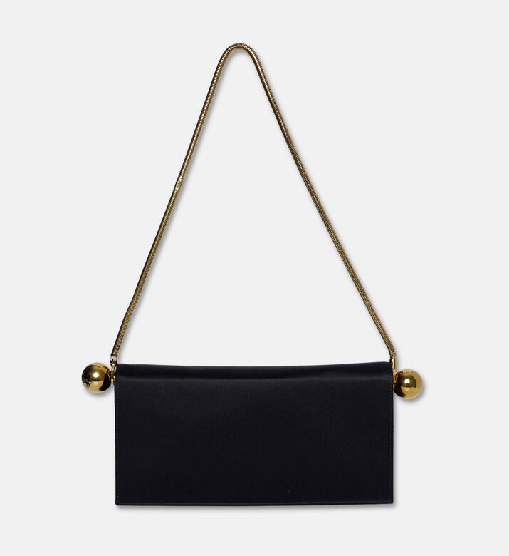 Stephane Rolland Pop Up Silk Satin Shoulder Bag, Black, Packshot View