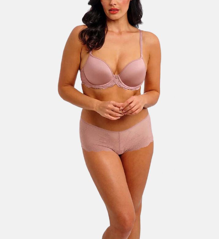 Wacoal Floral-embroidery Regular-fit Bra, Nude, 90, G, Model View