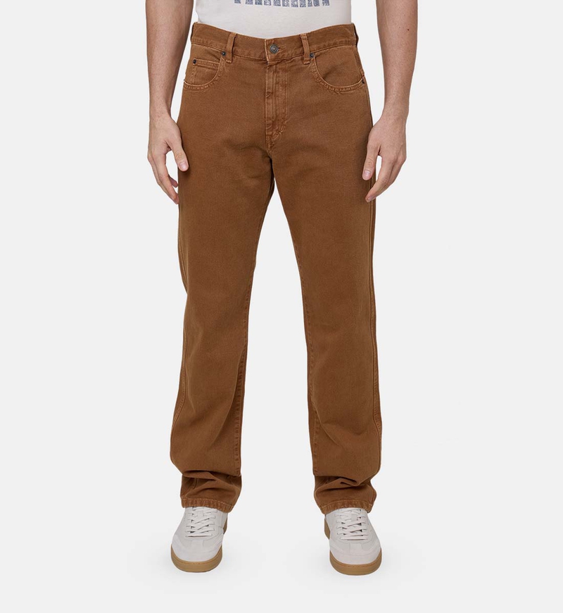 Cotton Wide-leg Denim Pants