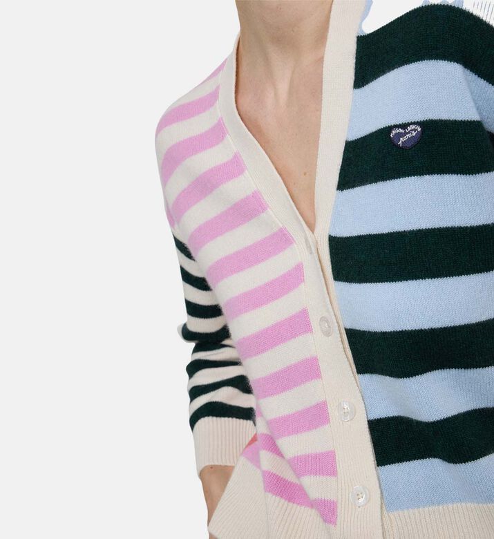 Maison Labiche Glizieres Multi-stripe Cardigan, Model View