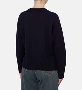 Beatrice B Knit Floral-embroidery V-neck Sweater, Model View Beatrice B Knit Floral-embroidery V-neck Sweater, Model View