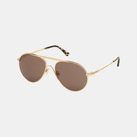 Acetate Double Bridge Pilot Sunglasses 58