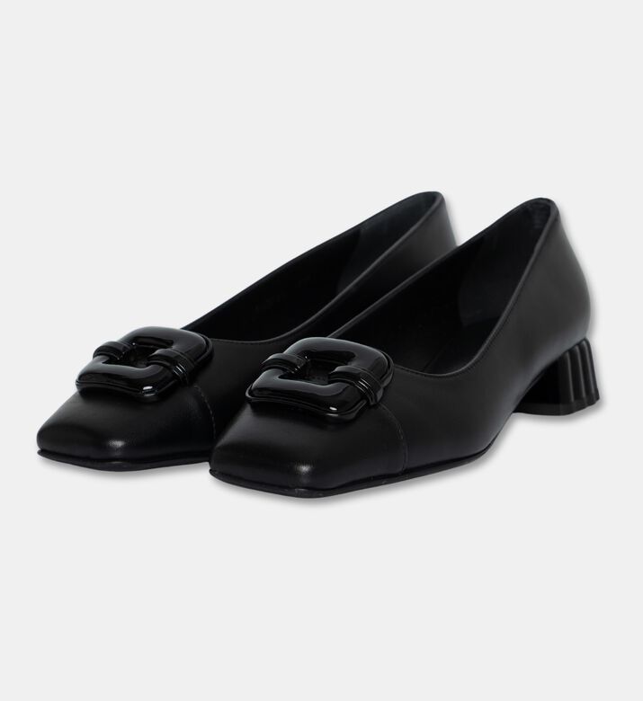 Baldinini Leather Block-heel Cap-toe Pumps, Packshot View