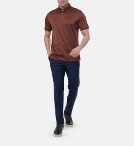 قميص بولو قصير الأكمام بقصة عادية