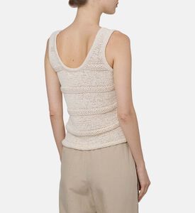 بلوزة سانيتي بدون أكمام ضيقة بنقشة