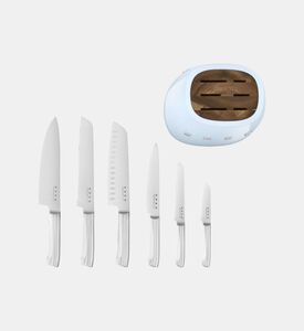 Smeg 6-piece Stainless Steel Knife Block Set, Packshot View
