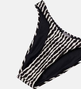 قطعة بيكيني سفلية مخططة بخصرعالي