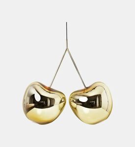 Qeeboo Cherry Thermoplastic Pendant Lamp, Gold, 62.5x61.3-cm, Packshot View