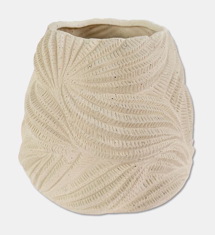 Shishi Ceramic Dune Vase Sand, Cream, 22-cm, Packshot View