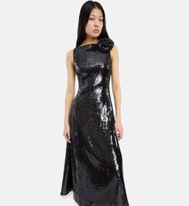 Rotate Flared Hem Evening Dress, Model View