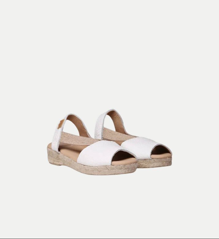 Nuvol Leather Low-wedge Open-toe Espadrille