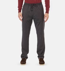 Pal Zileri Textured Straight-leg Lounge Trousers, Light-grey, 48, Model View Pal Zileri Textured Straight-leg Lounge Trousers, Light-grey, 48, Model View