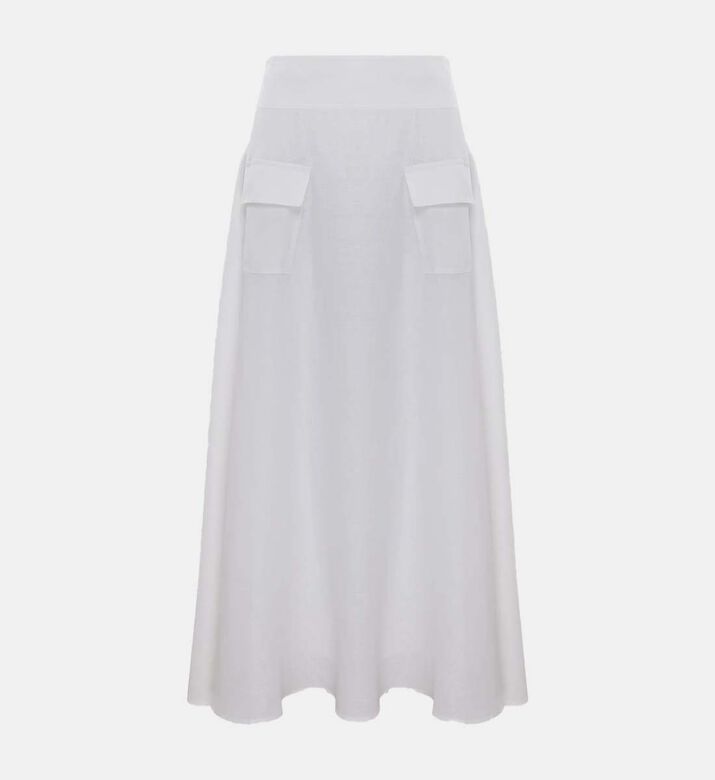 تنورة إيفلين طويلة بجيوب خارجية