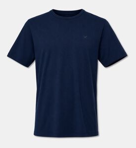 Hackett London Embroidered Oar Logo Ribbed Collar Short-sleeve T-shirt, Blue, S, Packshot View