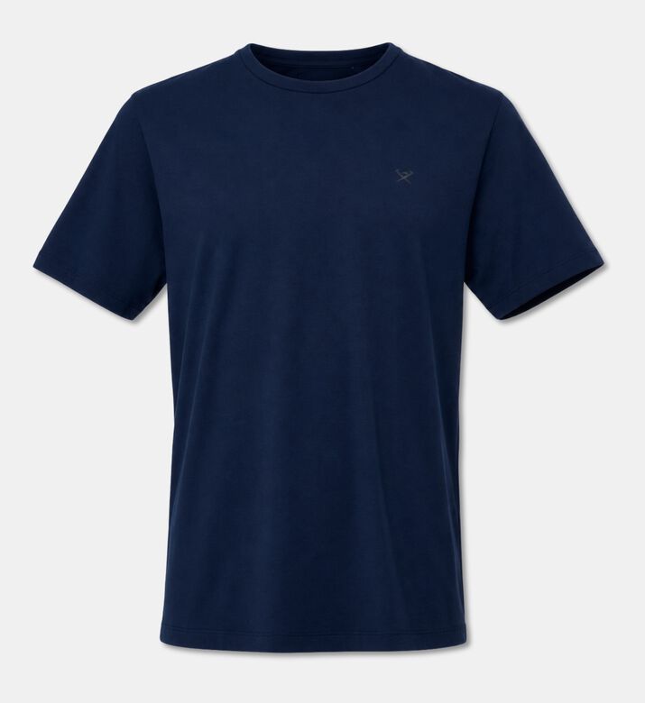 Hackett London Embroidered Oar Logo Ribbed Collar Short-sleeve T-shirt, Blue, S, Packshot View