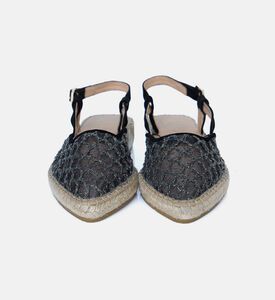 حذاء أسود ببسير خلفي مفتوح