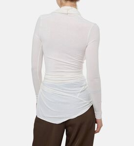 Source Unknown Draped Long-sleeve Wrap Top, Model View