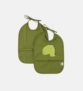 Mr. Dino Waterproof 2-pack Bib Set