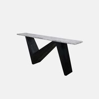 Alaska Marble Wood Console Table 203 X 35.5 X 86 Cm