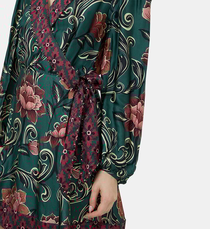 Arabesque Floral Long-sleeve Mini Dress Arabesque Floral Long-sleeve Mini Dress